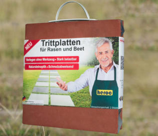 Trittplatten mit Banderole 